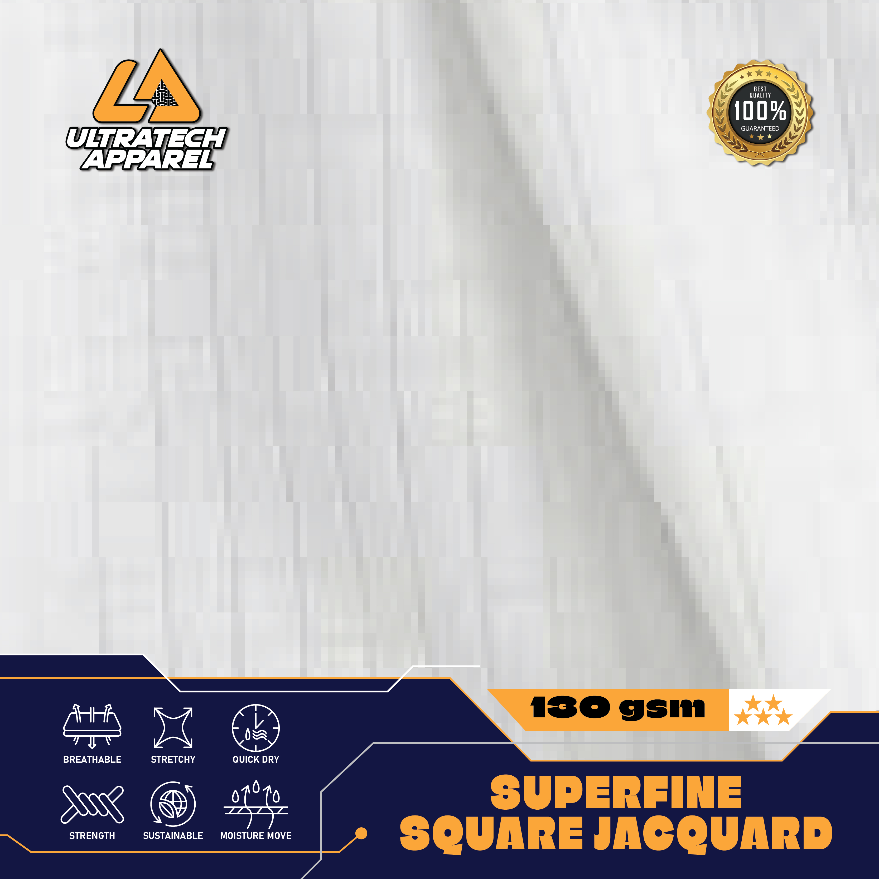 Superfine Square Jacquard (130gsm)